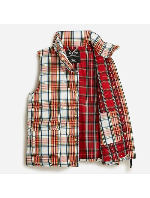 J.Crew Puffer vest in Snowy Stewart tartan