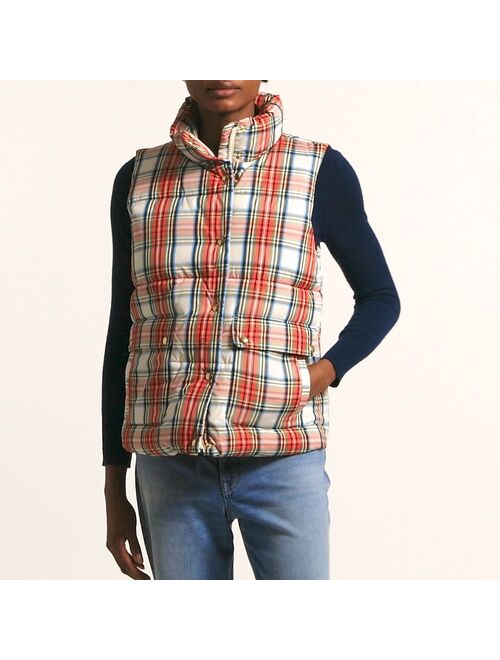 J.Crew Puffer vest in Snowy Stewart tartan