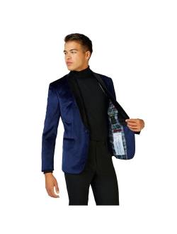 Deluxe Novelty Modern-Fit Dinner Jacket Christmas Blazer