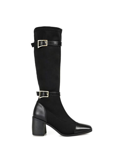 Journee Collection Gaibree Women's Buckle Knee-High Boots