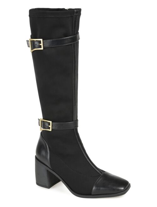 Journee Collection Gaibree Women's Buckle Knee-High Boots