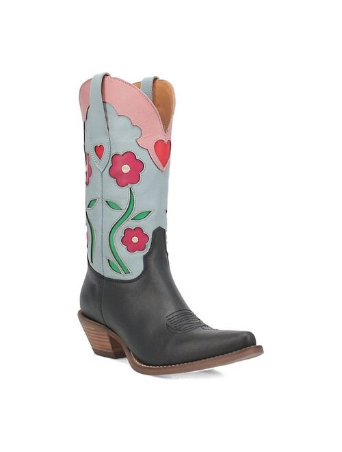 Dingo Comin Up Roses Women's Leather Cowgirl Boots