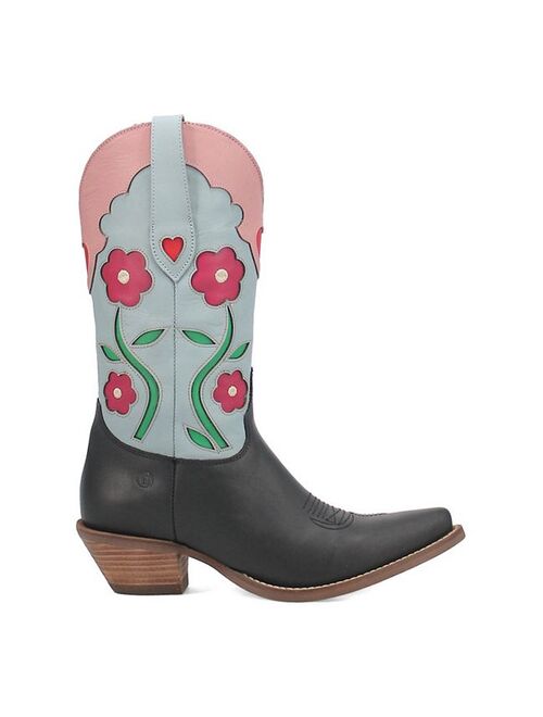 Dingo Comin Up Roses Women's Leather Cowgirl Boots