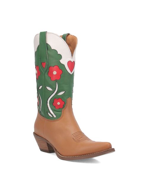 Dingo Comin Up Roses Women's Leather Cowgirl Boots