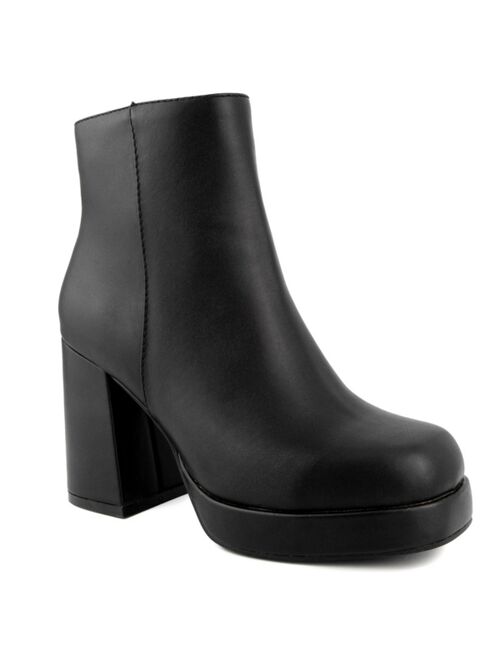 sugar Warrant Women's Block Heel Ankle Boots