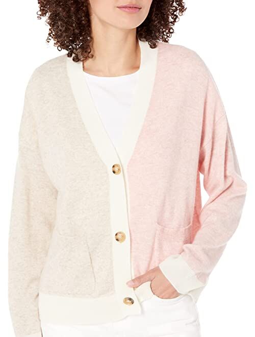 SUNDRY Two-Tone Boxy Cardigan