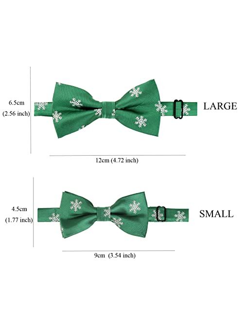 Alizeal Mens Christmas Pattern Pre-tied Party Bow Tie