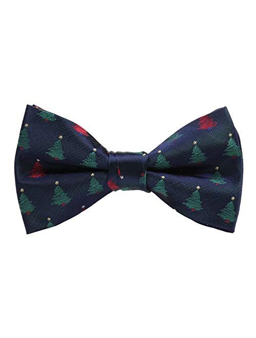 Alizeal Mens Christmas Pattern Pre-tied Party Bow Tie