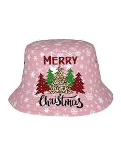 Snowflake Bucket Hat Funny Fisherman Hat Print Beach Hat Packable Outdoor Travel Hat