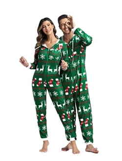 Zhitunemi Adult Onesies Pajamas For Women Christmas Pajamas For Family Christmas Pjs Matching Sets Funny Hoodie Jumpsuit