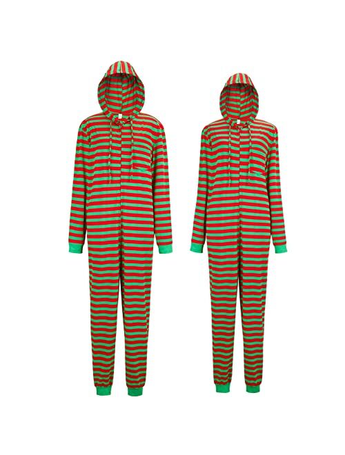 Zhitunemi Adult Onesies Pajamas For Women Christmas Pajamas For Family Christmas Pjs Matching Sets Funny Hoodie Jumpsuit