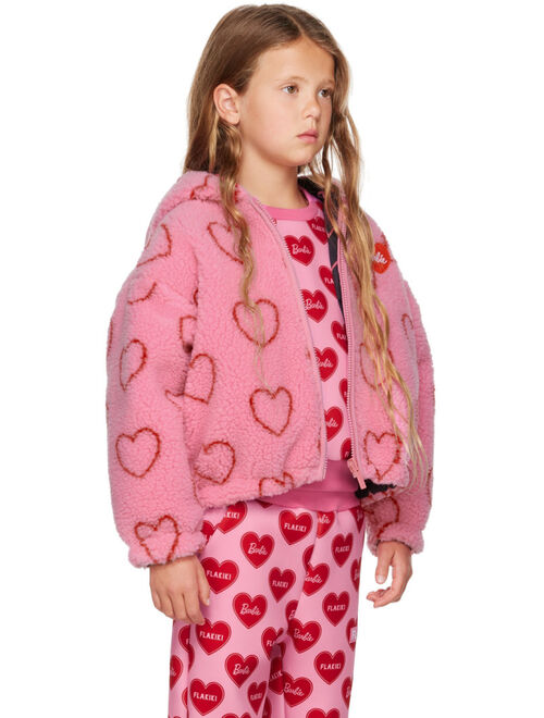 FLAKIKI SSENSE Exclusive Kids Pink Reversible Barbie Fleece Hooded Jacket