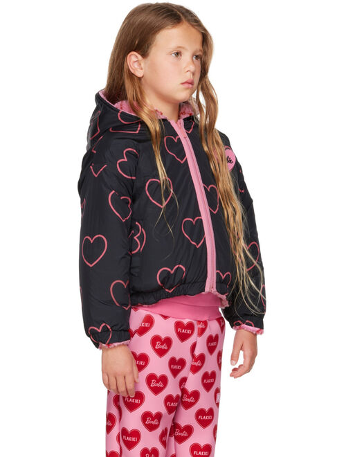 FLAKIKI SSENSE Exclusive Kids Pink Reversible Barbie Fleece Hooded Jacket