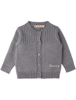 Baby Gray Logo Cardigan