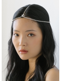 crystal-embellished head piece