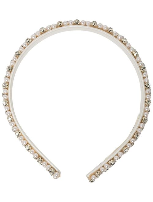 Jennifer Behr Willa pearl-crystal headband