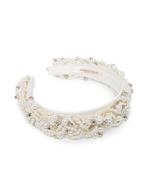 Jennifer Behr Guilianna crystal pearl headband