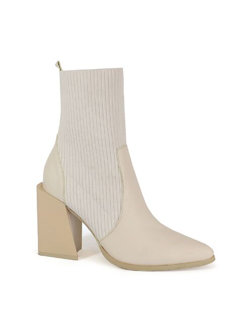 Yoki Blonde Women's Heeled Ankle Boots