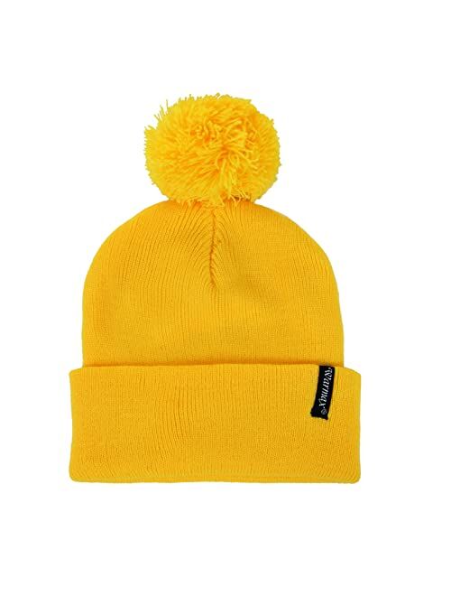 Durio Baby Beanie Knit Baby Winter Hat Warm Toddler Beanie with Pom Pom Thick Toddler Boy Girl Winter Hat Kids Beanie