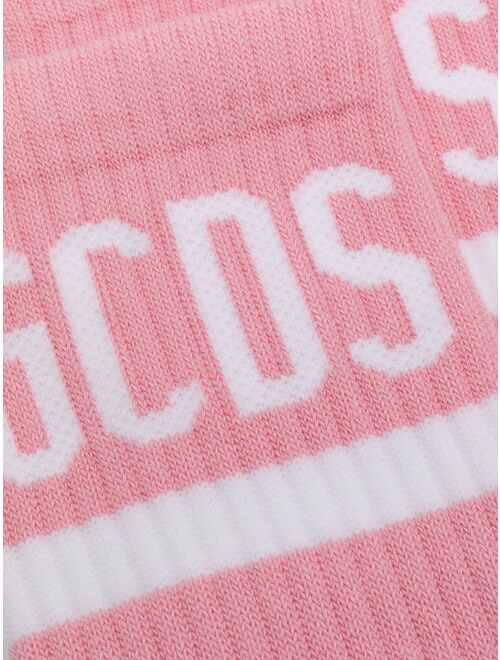 Gcds ribbed contrast logo socks