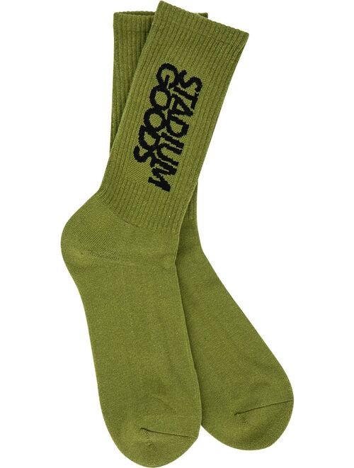 STADIUM GOODS logo-print crew socks