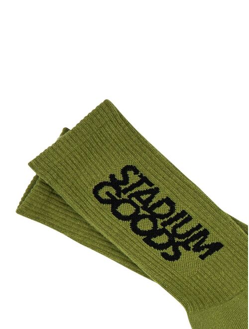 STADIUM GOODS logo-print crew socks