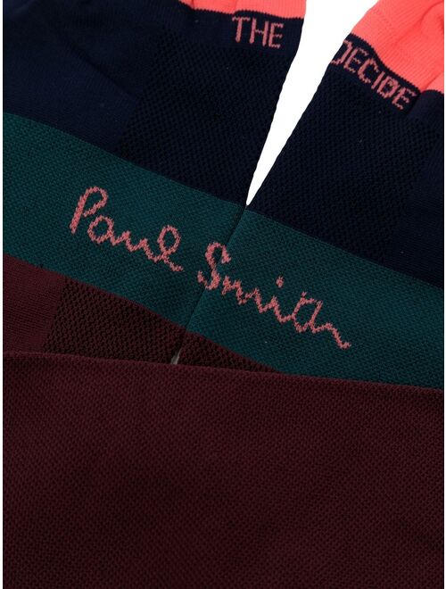 Paul Smith panelled logo-print socks