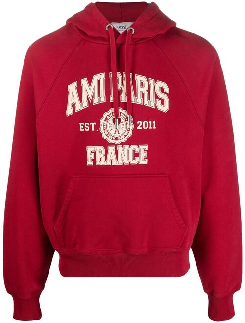 AMI Paris logo-print hoodie