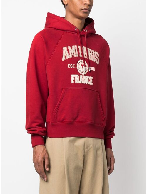 AMI Paris logo-print hoodie