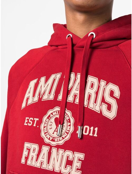 AMI Paris logo-print hoodie