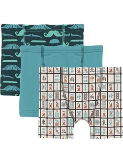 Kickee Pants Kids Print Boxer Briefs Set 3-Pack (Big Kids)