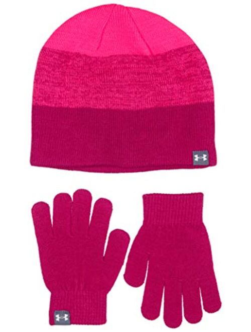 Under Armour Girls' Beanie Glove Combo