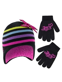 Nickelodeon Girls Winter Hat, Kids Gloves Set, Jojo Siwa Beanie For Ages 4-7