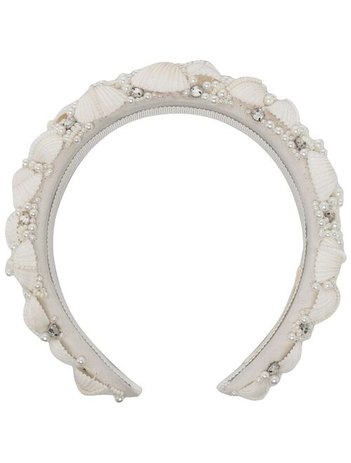 Jennifer Behr Marella shell-embellished headband