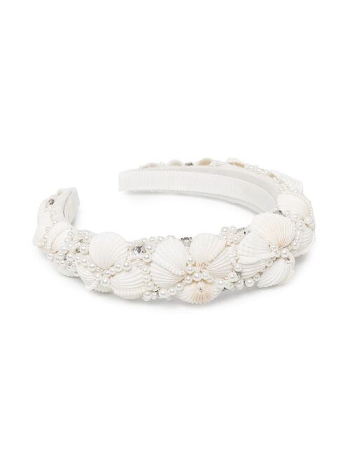 Jennifer Behr Marella shell-embellished headband