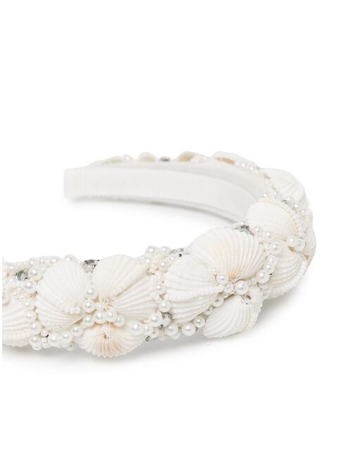 Jennifer Behr Marella shell-embellished headband