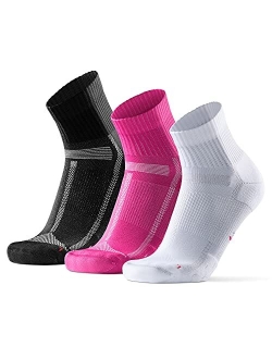 DANISH ENDURANCE 3 Pack Running Socks for Long Distances, Quarter, Men & Women