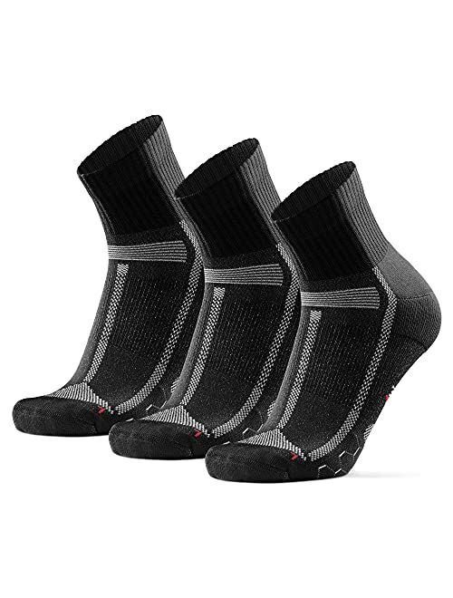 DANISH ENDURANCE 3 Pack Running Socks for Long Distances, Quarter, Men & Women