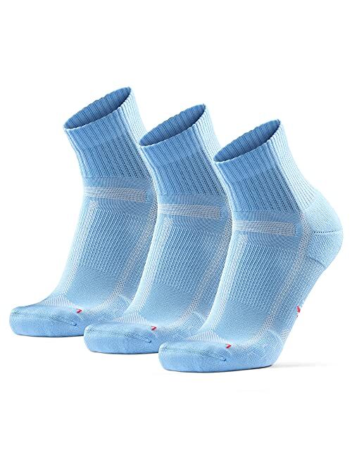 DANISH ENDURANCE 3 Pack Running Socks for Long Distances, Quarter, Men & Women