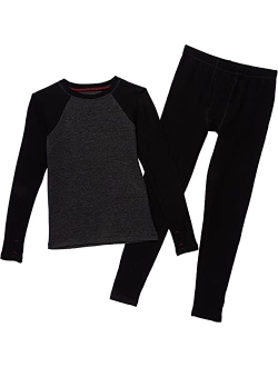 Climatesmart Boys Warm Baselayer Top & Bottoms 2 Piece Thermal Set Long Sleeve Shirt and Pants