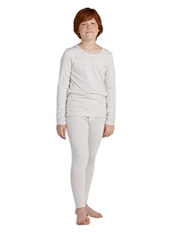 Boys Thermal Underwear Set, Fleece Lined Kids Long Johns Winter Base Layer Top & Bottom B03B18