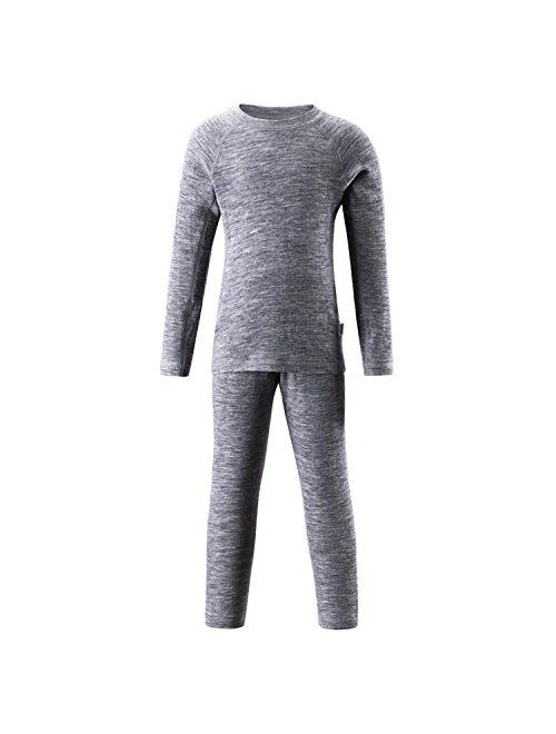 Trimfit Boys Space Dye Long-Sleeve w/Thumbholes Thermal Underwear 2 Piece Pajama Set for Kids