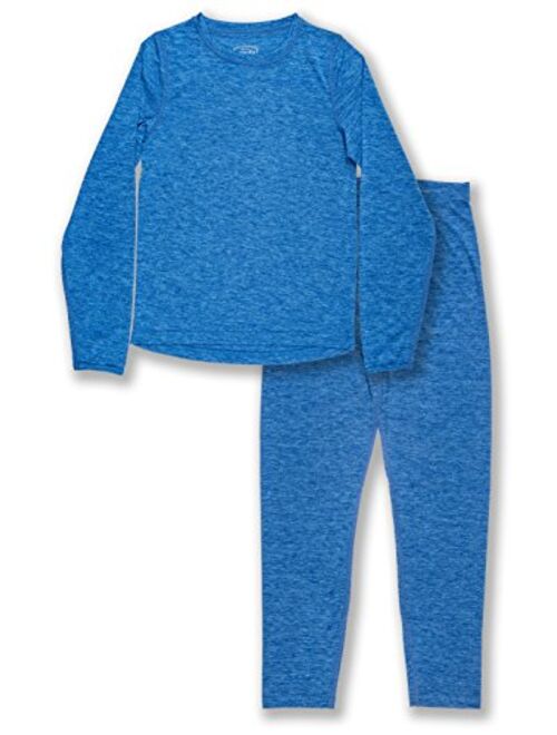 Trimfit Boys Space Dye Long-Sleeve w/Thumbholes Thermal Underwear 2 Piece Pajama Set for Kids