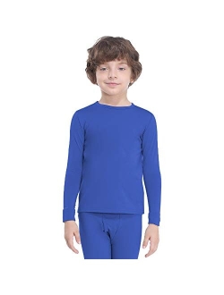 MANCYFIT Thermal Tops for Boys Fleece Lined Underwear Long Sleeve Undershirts Baselayer