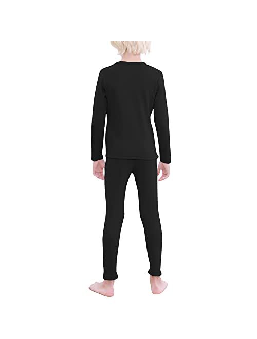 American Trends Boys Thermal Underwear Set Long Johns for Boys Fleece Lined Kids Long Underwear Winter Cothes