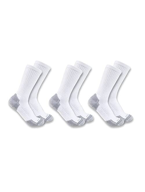 Carhartt mens Midweight Cotton Blend Sock 3 Pack