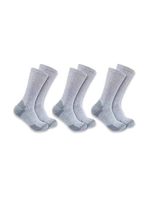 Carhartt mens Midweight Cotton Blend Sock 3 Pack