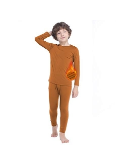 GAZIAR Thermal Underwear for Boys Long Underwear Set Ultra Soft Base Layer Kids Warm Long John Set