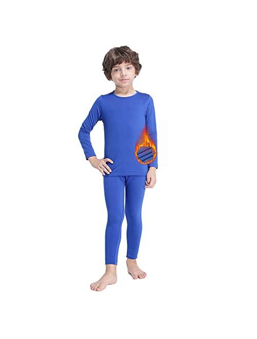 GAZIAR Thermal Underwear for Boys Long Underwear Set Ultra Soft Base Layer Kids Warm Long John Set