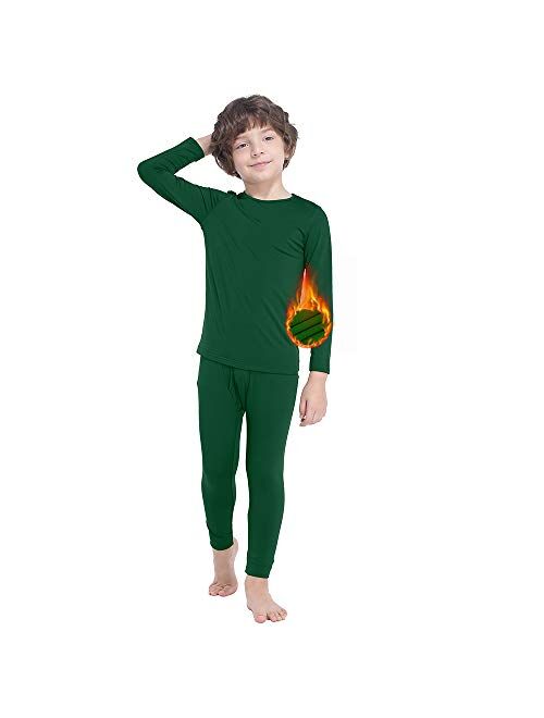 GAZIAR Thermal Underwear for Boys Long Underwear Set Ultra Soft Base Layer Kids Warm Long John Set